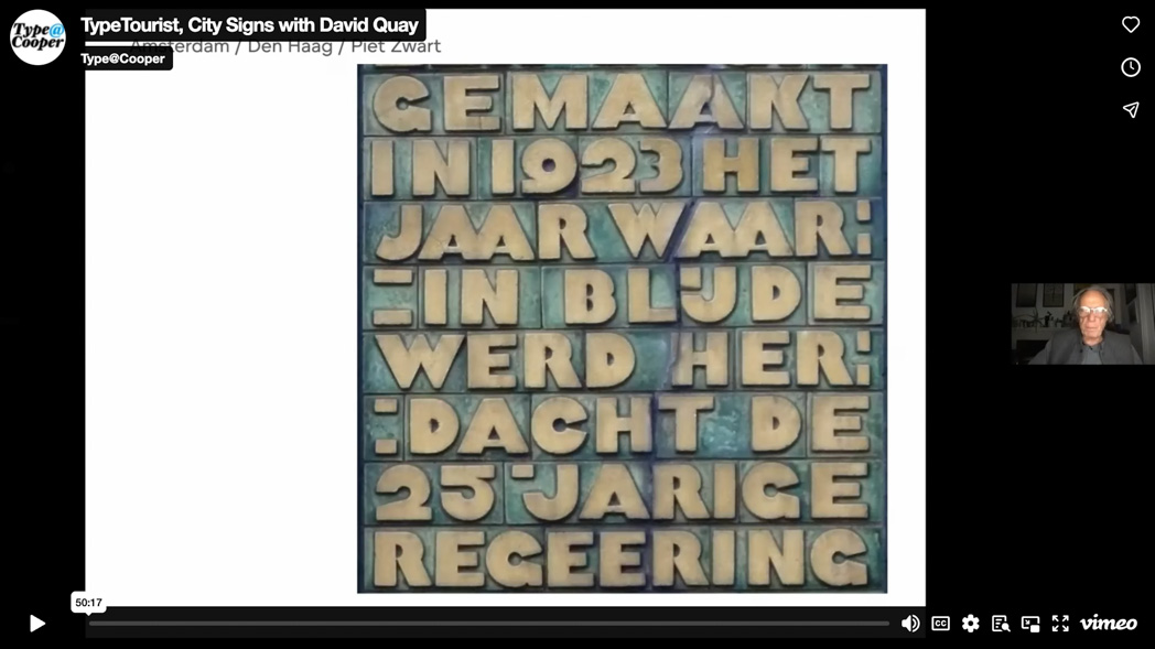 Type Tourist Lecture